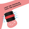 FUKR Ballstretcher souple Doblo 30 mm - Hauteur 4 cm Noir-Rouge